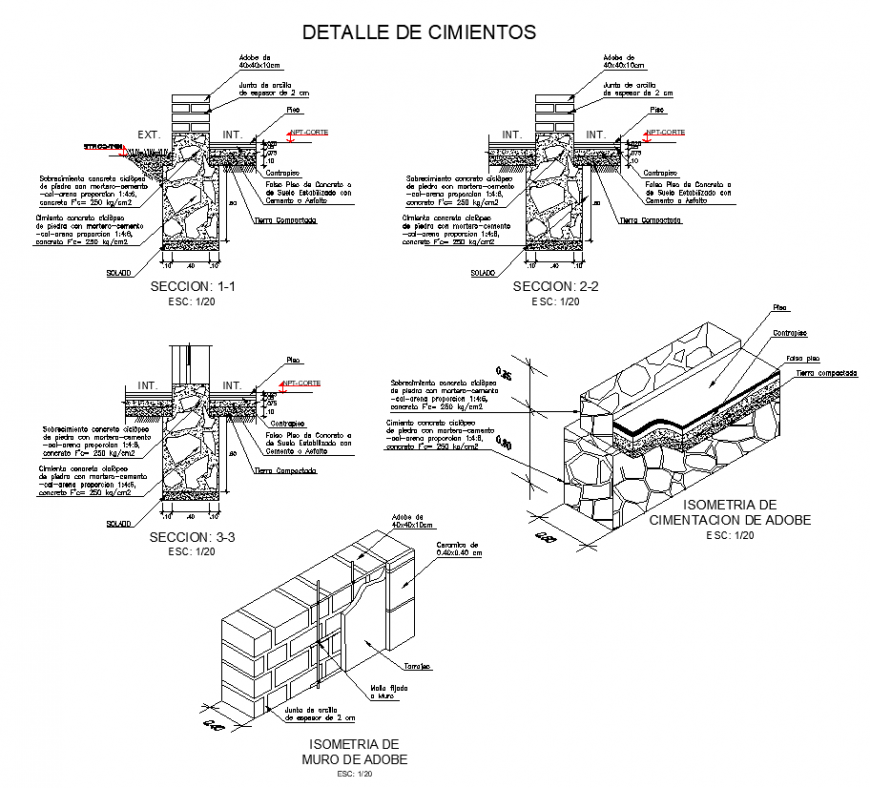 Wall structural detail elevation layout 2d view Autocad file
