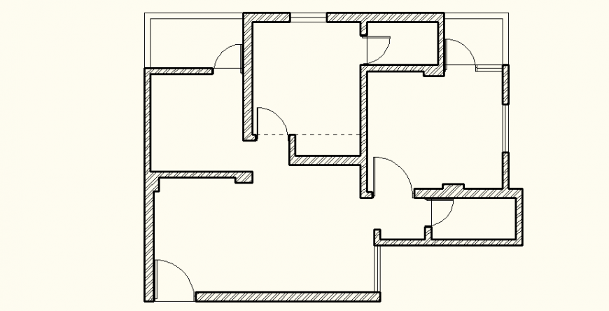 Wall structural layout of the house in dwg AutoCAD file.
