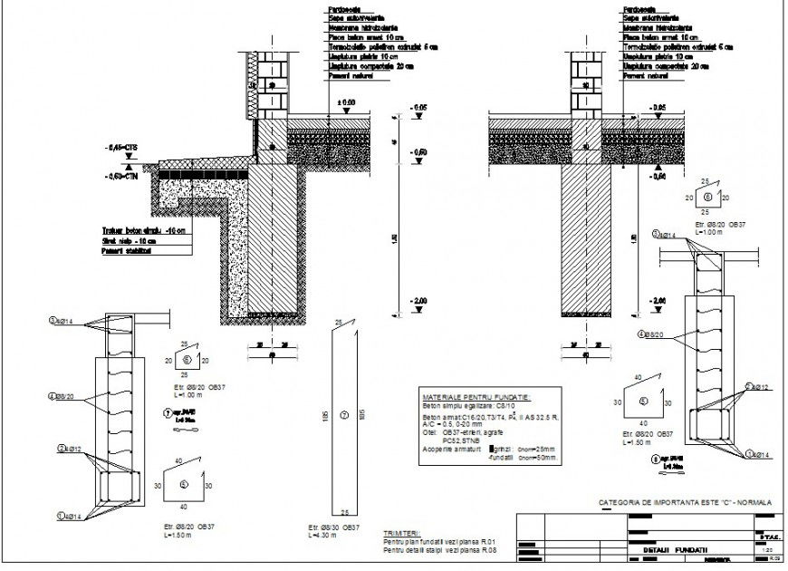 Wall structure detail 2d view sectional block layout file in autocad format