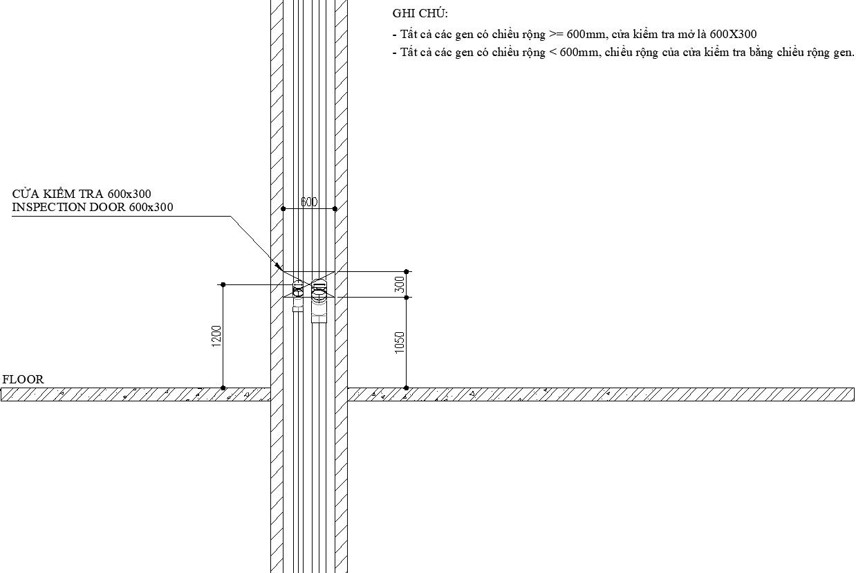 wall plumbing detail in AutoCAD, dwg file.
