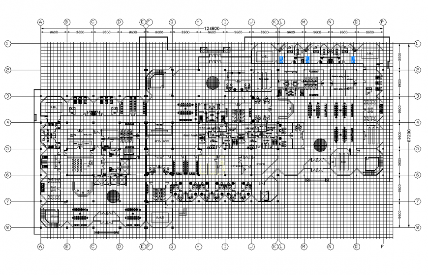 Walls section and piping system detail elevation layout file