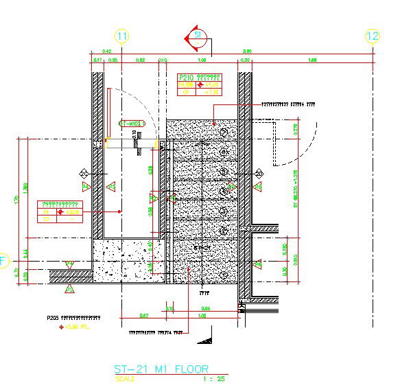 wall section with door details is given in this 2d AutoCAD DWG Drawing File. Download the AutoCAD file now.