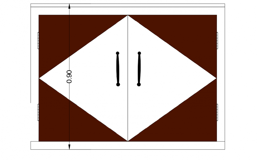 Ward Robe Door Design Front Elevation Detail