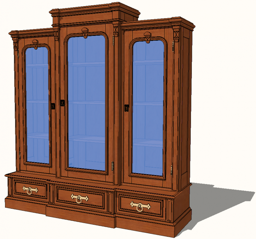 Wardrobe plan detail dwg file.