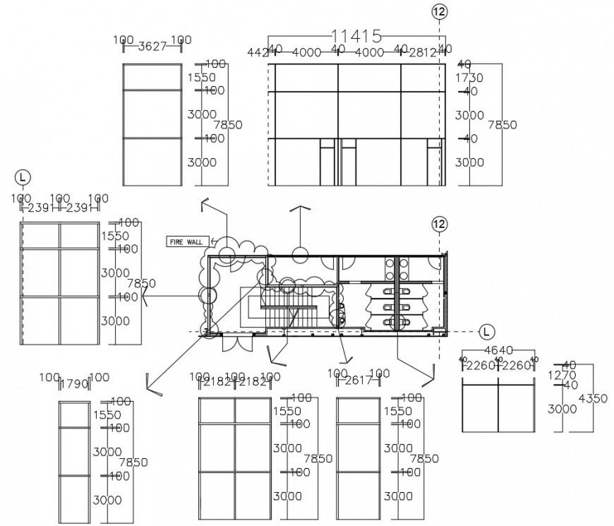 ware house building steel structure detail cad file