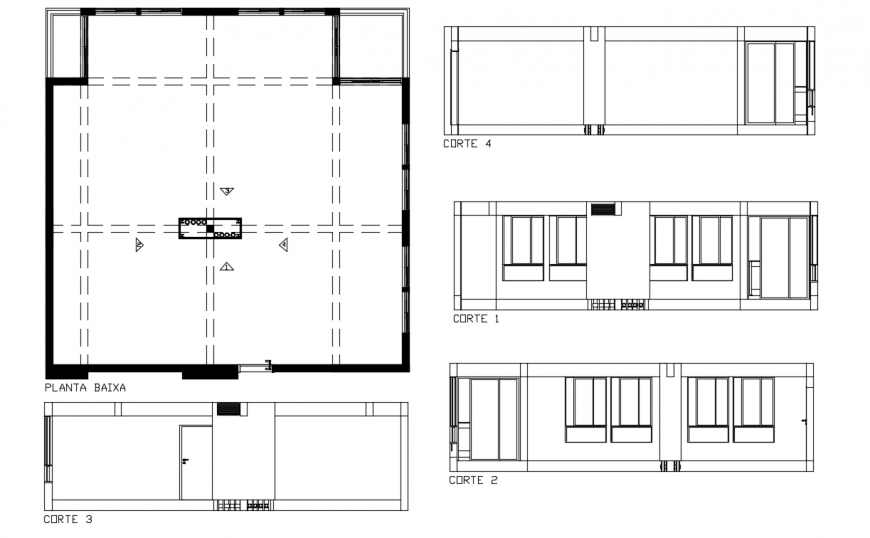 Ware House Plan & Elevation design Drawing Detail