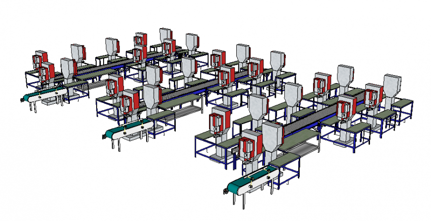 Warehouse assembly line dwg file