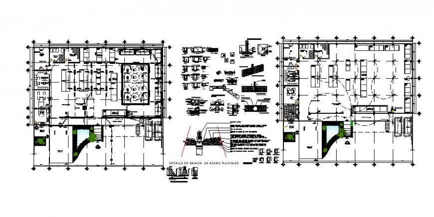 Warehouse electrical installation details 2d view drawing autocad file