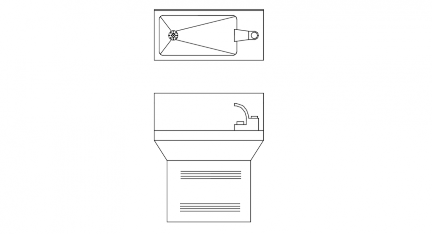 Wash basin sectional details file
