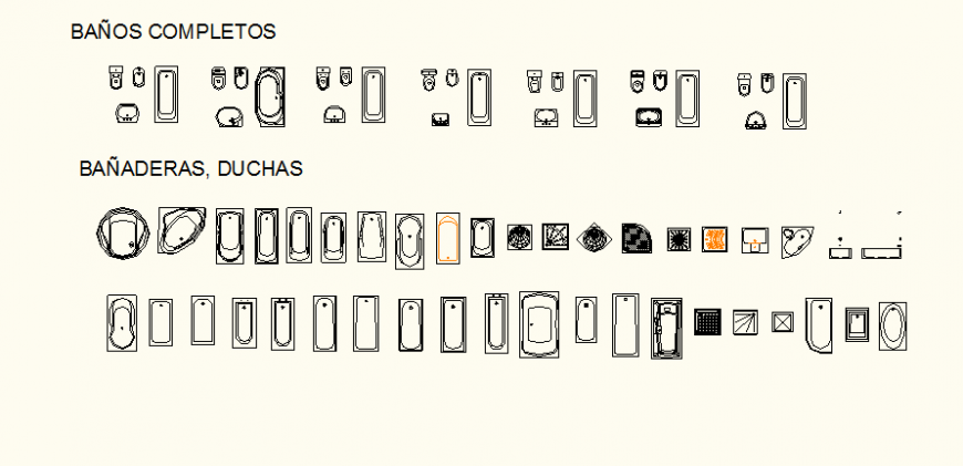 Wash basin and sanitary blocks detail symbol dwg file