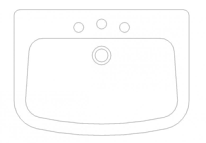 Wash basin CAD blocks detail elevation 2d view autocad file
