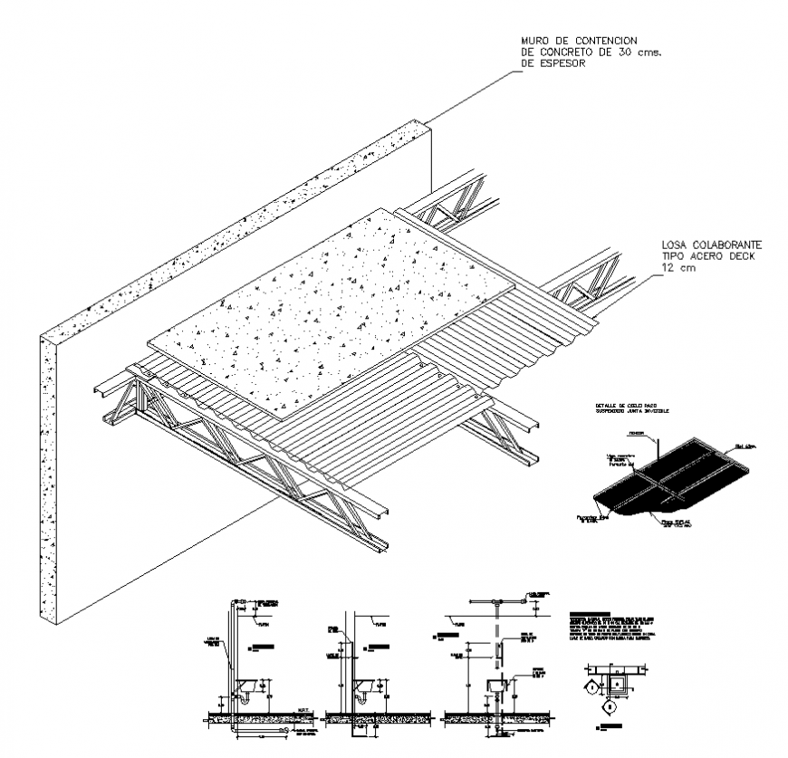 Wash basin detail elevation 2d view dwg file