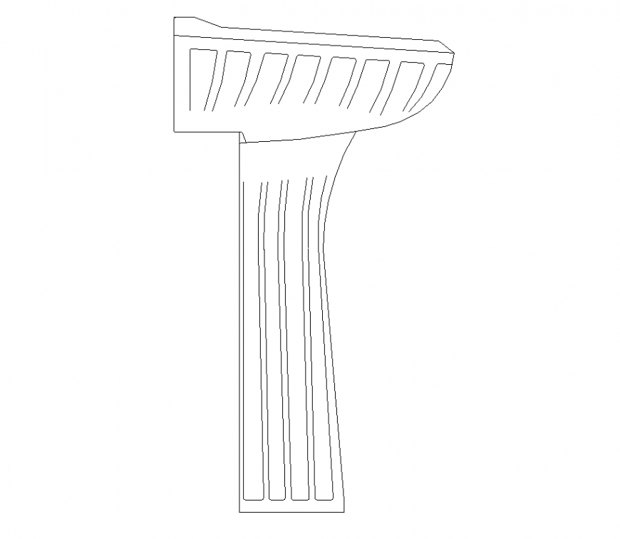 Wash basin detail elevation layout 2d view autocad file