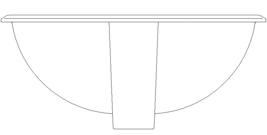 Wash basin sink detail drawing in dwg file.