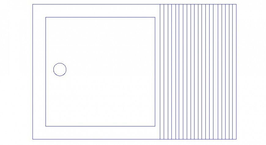 Wash basin washing area block in auto cad