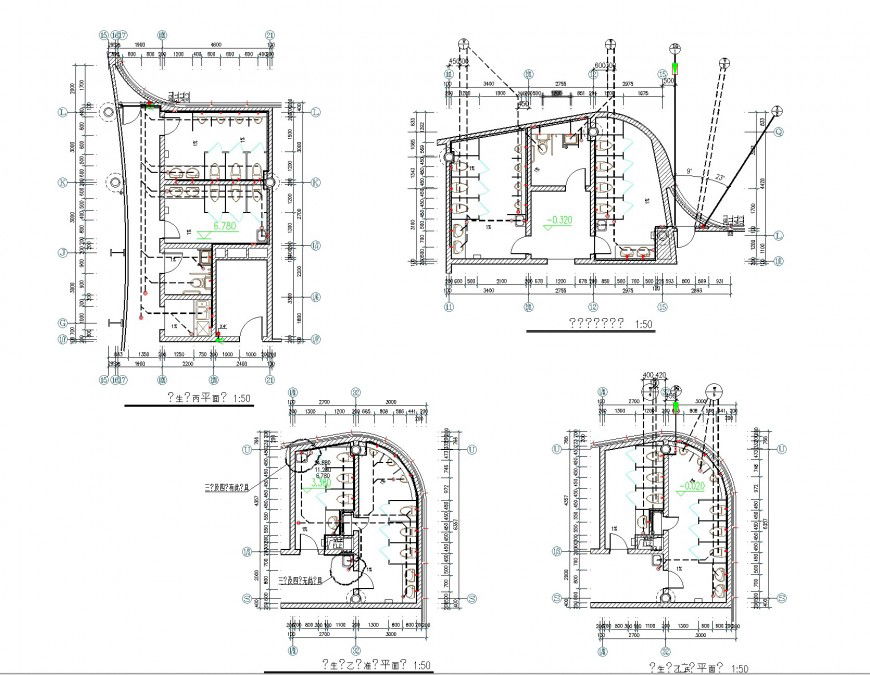 Wash room plan layout file
