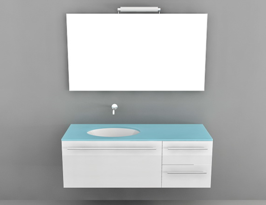 3d Wall Hung Basins With Mirror Max File
