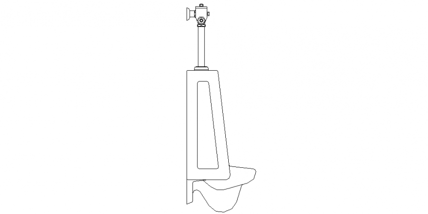 Washbasin design with a view of a piping system for bathroom dwg file