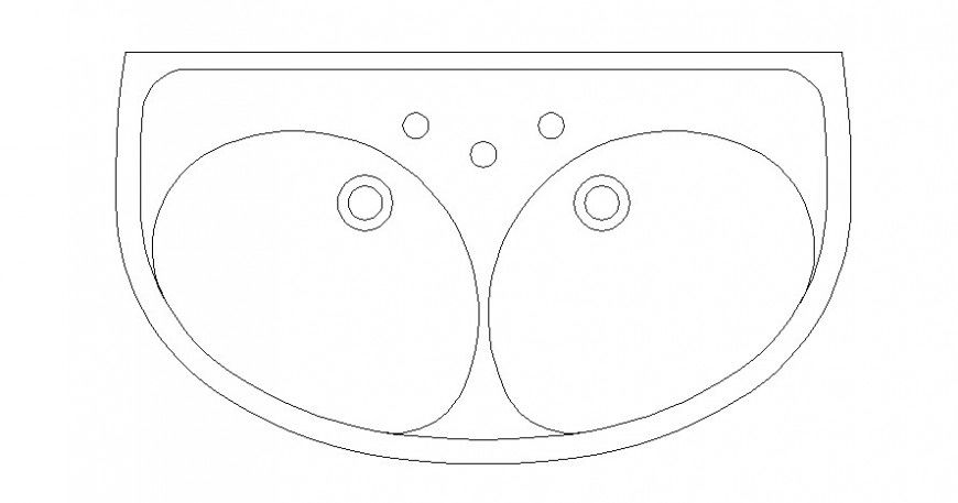 Washbasin drawings detail 2d view of sanitary blocks elevation in autocad software file