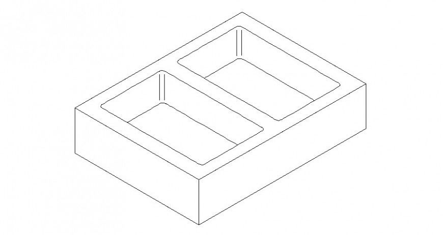 Washbasin units detail drawing in autocad