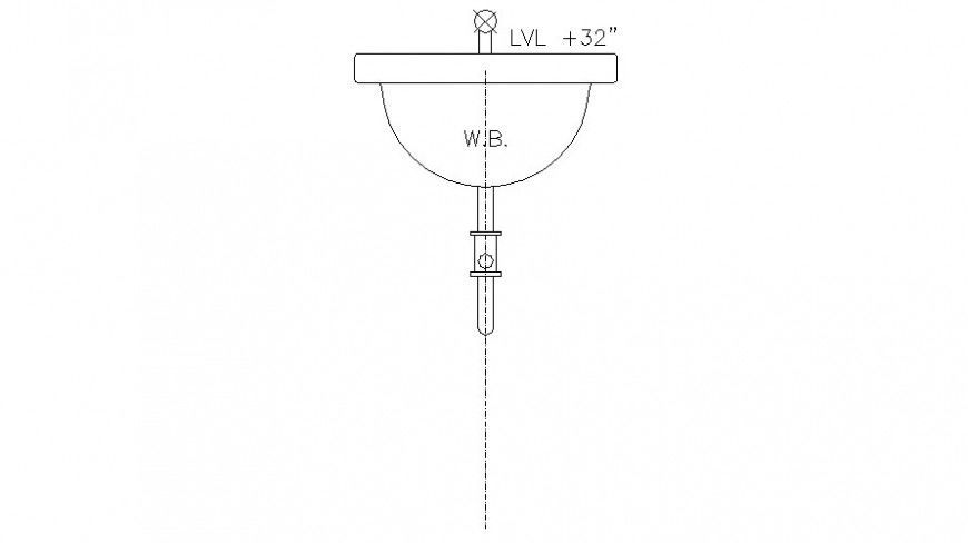 Washbasin units drawings 2d view elevation of sanitary units dwg file