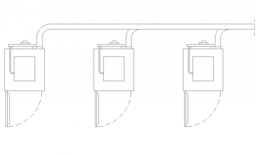 Washing machine detail elevation dwg file