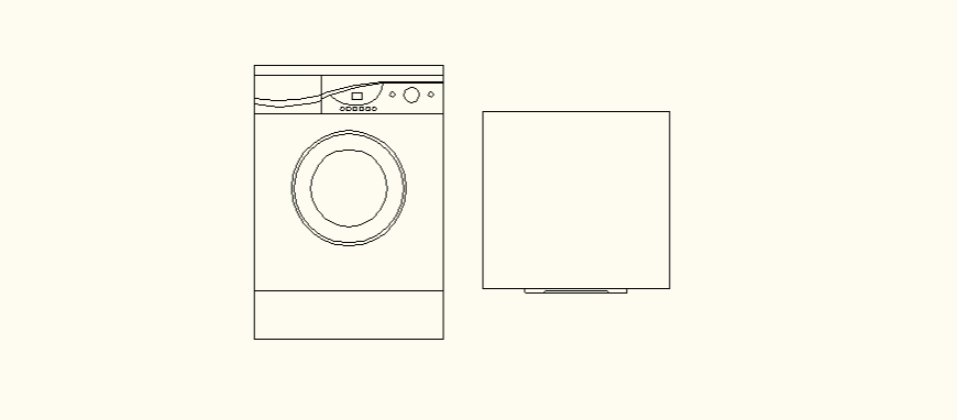 Washing machine detail plan layout file