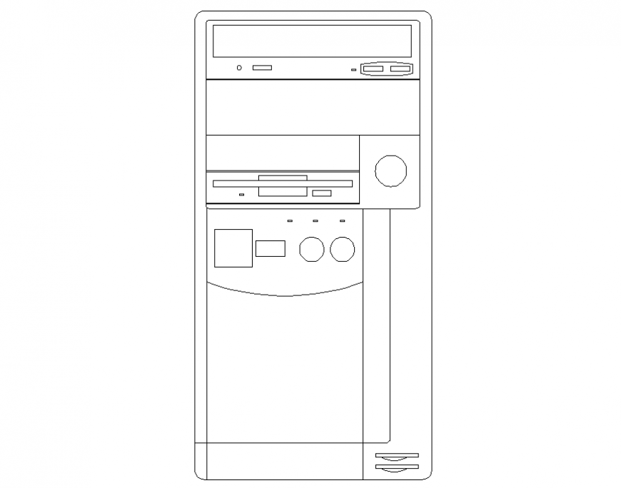 Washing machine front elevation block cad drawing details dwg file