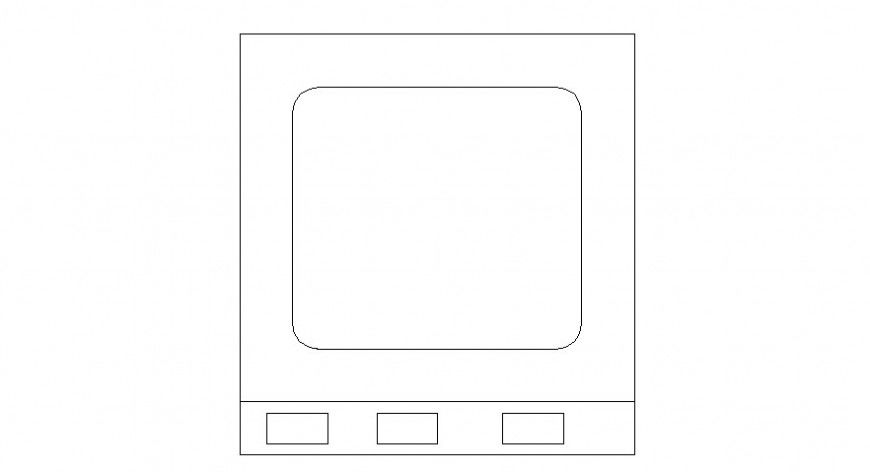 Washing machine plan in AutoCAD file