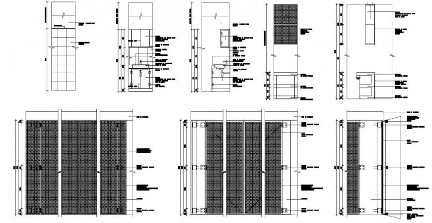 Washroom vanity area drawing in dwg file.