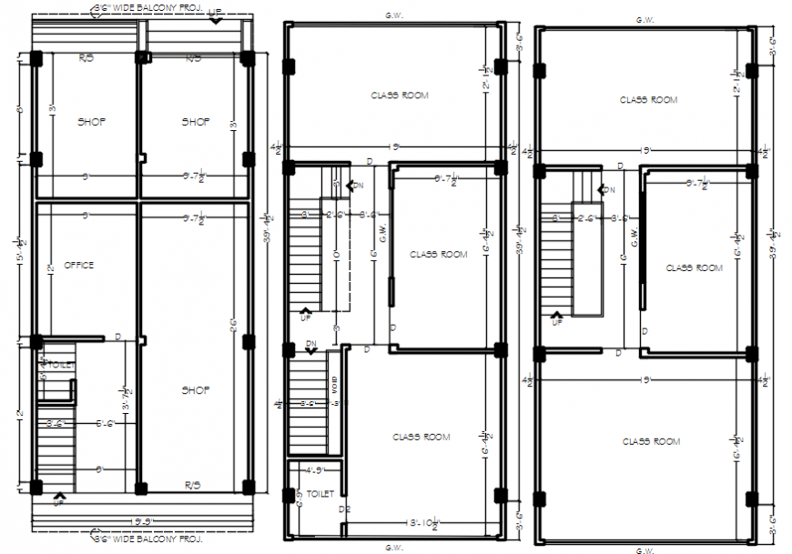 Waste pipe line plan of building in AutoCAD file
