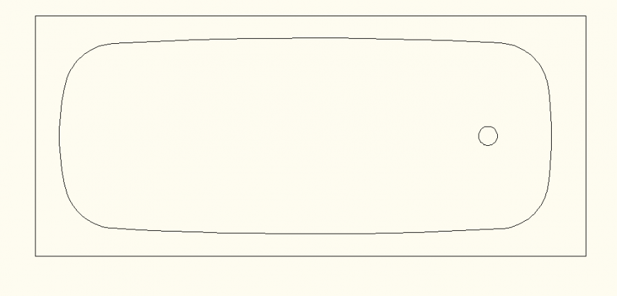 Water bath tub detail elevation autocad file