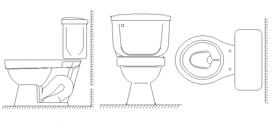 Water closed plan dwg file