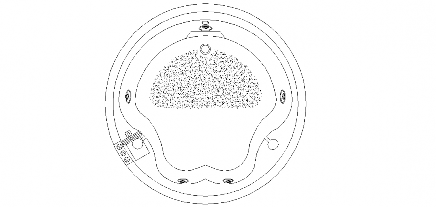 Water closer design of toilet area with plan design dwg file