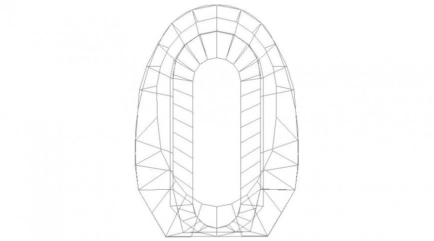 Water closet plan with sanitary block in auto cad