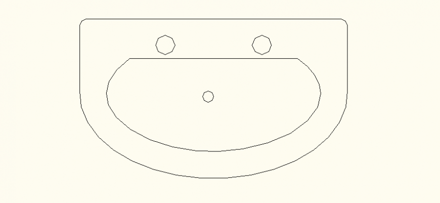 Water closet semi circle shape detail autocad file