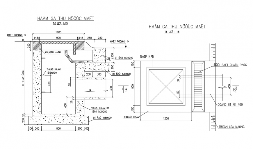 Water Drainage Construction Detail Section DWG file Download file