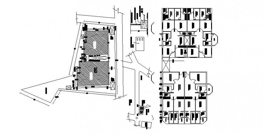 Water line of tank for house plan in AutoCAD file
