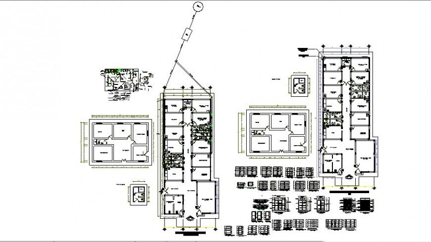 Water line with its control system for clinic in auto cad