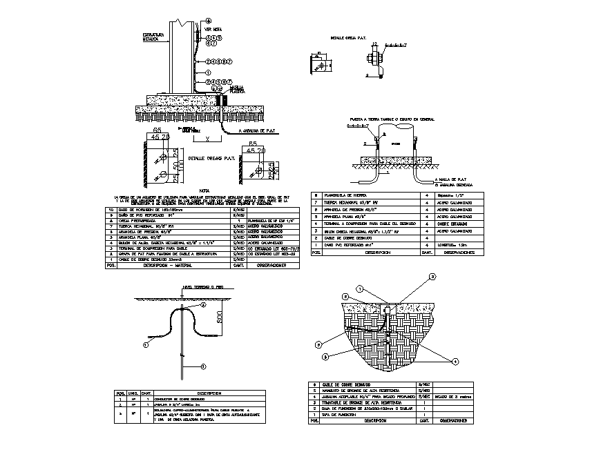 Water pipe grounding detail elevation plumbing unit 2d view autocad file