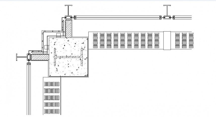 Water pipe installation section and plumbing details dwg file