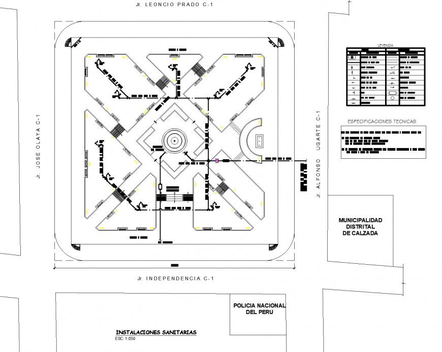 Water plumbing pipe line layout file