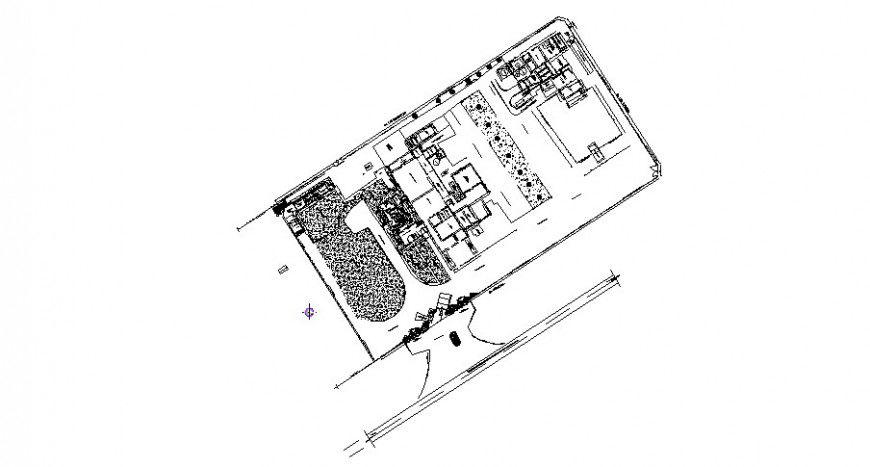 Water purification plant detail 2d view layout plan in autocad format