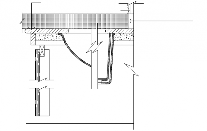 Water sink installation and construction details dwg file