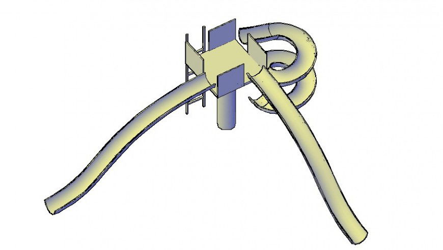 Water Slide 3 d modal layout file