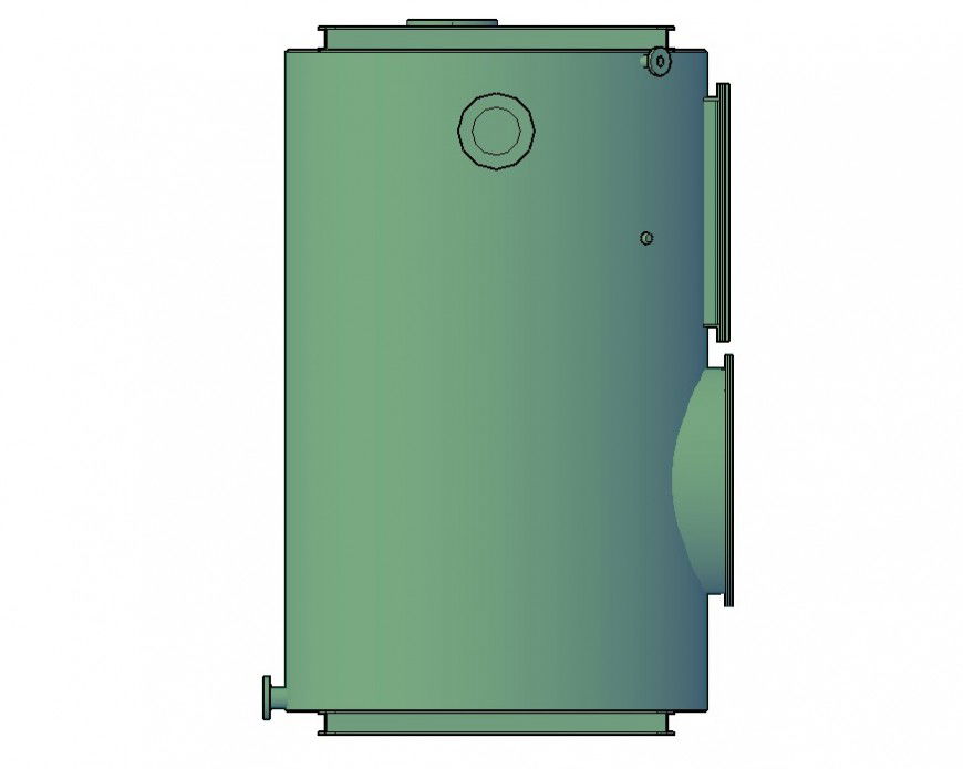 Water storage tank detail 3d model CAD block layout dwg file