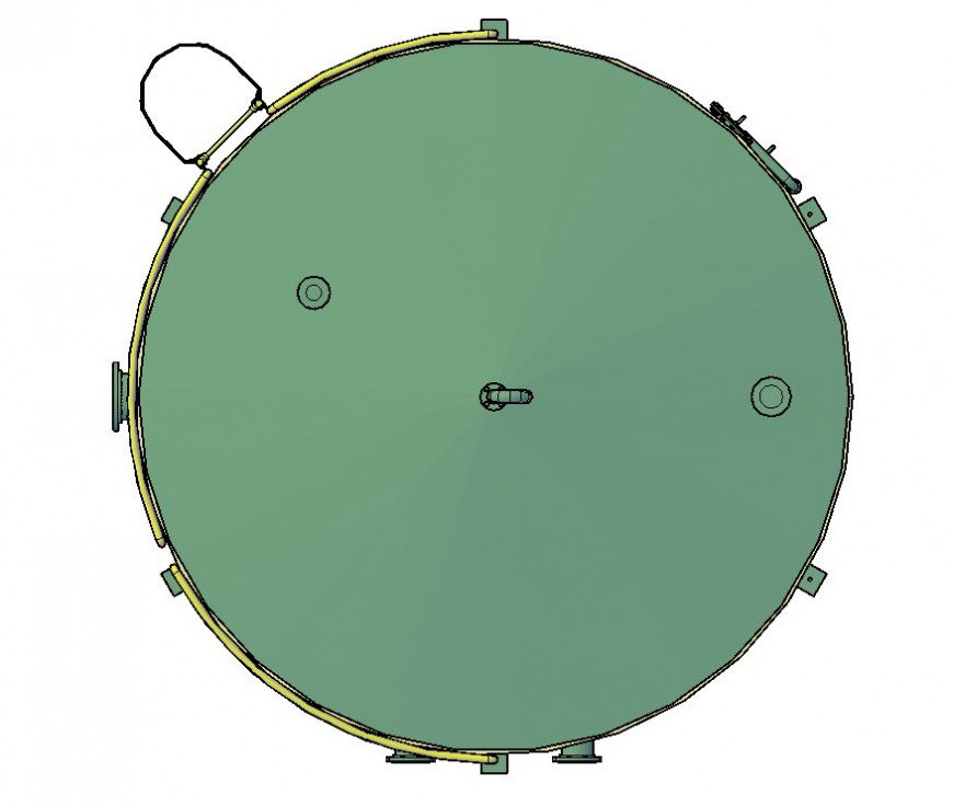 Water storage tank detail 3d model CAD structural block autocad file