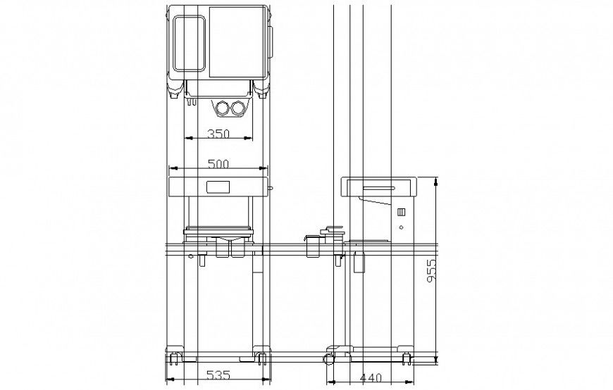 Water system detail 2d drawing in autocad