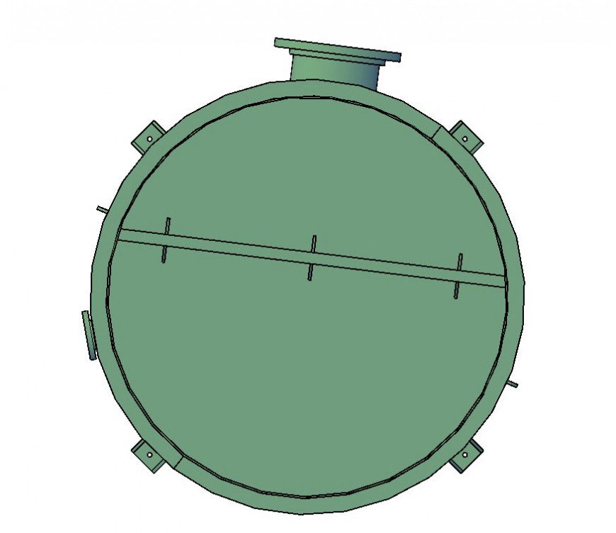 Water tank CAD structural block detail 3d model layout file in autocad format