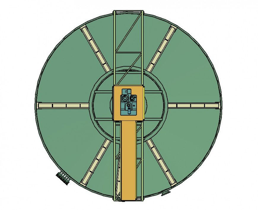 Water tank detail 3d model CAD structure layout file in autocad format